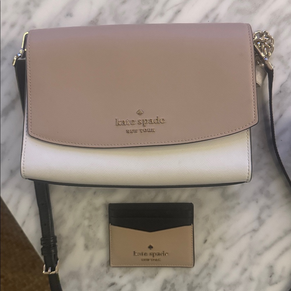 Kate Spade Tan and Black bag and Wallet